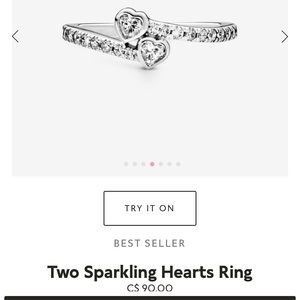 Pandora heart ring for $60